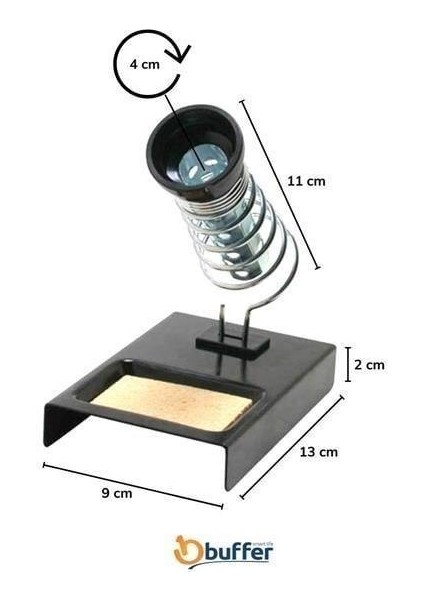 Zhltools Metal Temizleme Keçeli Süngerli Lehim Altlığı Kalem Havya Sehpası Standı