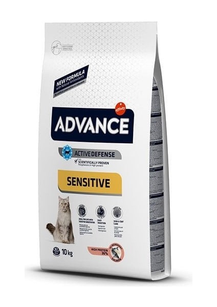 Advance Sensitive Somonlu Hassas Yetişkin Kedi Maması 10 kg