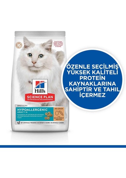 Hills Hypoallergenic Yumurta ve Böcek Proteinli 1,5kg Tahılsız Kedi Maması Hipoalerjenik Kedi modelleri