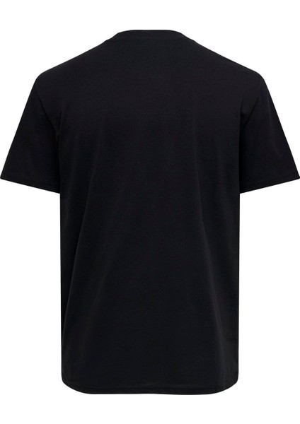 Only & Sons 22028171 Only & Sons Onslex Lıfe Reg Photoprınt Ss Tee Erkek T-Shirt Black