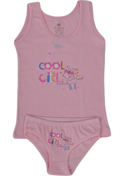 Kız Çocuk Cool Baskılı Atlet Külot Takım 8623 BGL-ST03484