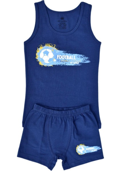 Erkek Çocuk Futboll Baskılı Atlet Boxer Takım 6047 BGL-ST03475