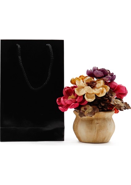 Siyah Premium Karton Çanta 17 x 27 x 7 cm 2 Adet Hediye Poşeti