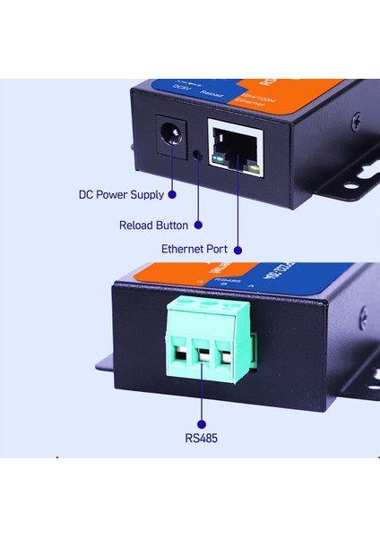 Roba USR-TCP232-304 RS485 To Ethernet Çevirici Modül Metal Kutu Endüstriyel Tip Seri Port Sinyal Çevirici Haberleşme Otomasyon Plc Akıllı Ev Uzaktan Kontrol Trafik Tarım Üretim Izleme