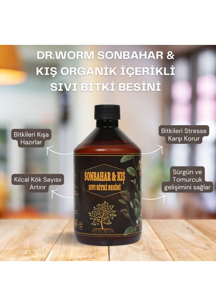 Sonbahar & Kış Özel Bakım Organik İçerikli Sıvı Bitki Besini (Bitkilerinizi Kış Dönemine Hazırlar ve Kışın Olumsuz Etkilerinden Korur)