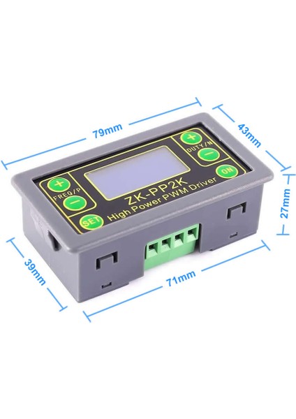 Roba Panel Kutulu ZK-PP2K Kare Dalga Sinyal Jeneratörü Çift Modlu 1 Kanallı 1Hz-150KHz Pwm Pulse Frekansı Ayarlanabilir Görev Döngüsü Gecikmeli Başlangıç