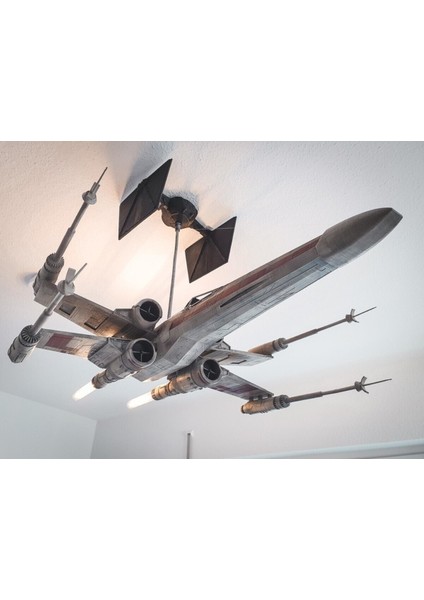 Star Wars x Wing Uzay Gemisi Dekor Futuristic Avize (Ampül Dahil 120 cm Boy)