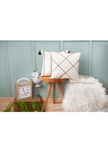 Dfn Home Line Püsküllü Ikili Kırlent 43X43