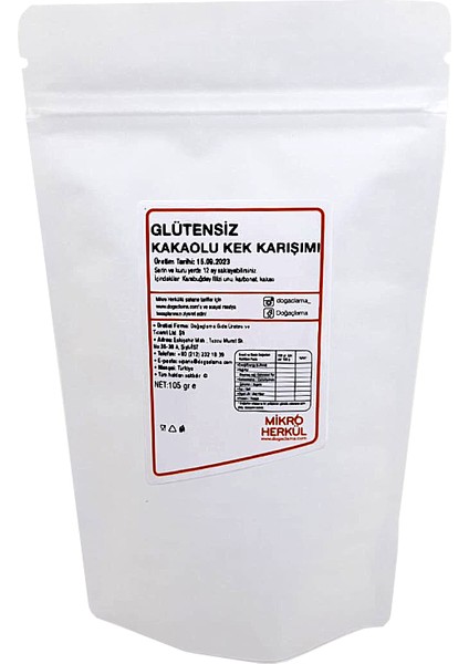 Doğaçlama Gıda Glutensiz Pratik Kakaolu Kek Karışımı-Kek Kalıbı Hediyeli (115 Gr)