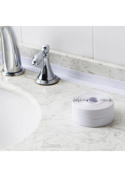 3 Adet Su Sızdırmaz Bant Banyo Mutfak Küvet Lavabo Tezgah Kenar Bant 3 Metre 38mm fiyatları