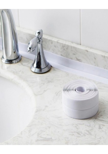 3 Adet Su Sızdırmaz Bant Banyo Mutfak Küvet Lavabo Tezgah Kenar Bant 3 Metre 38mm fırsatları