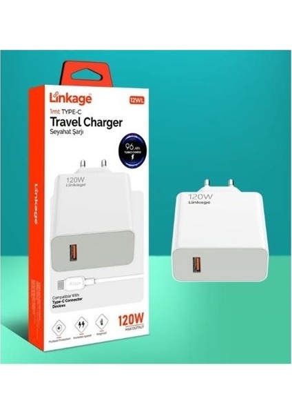 120W Süper Hızlı Sarj Seti Type-C Kablolu