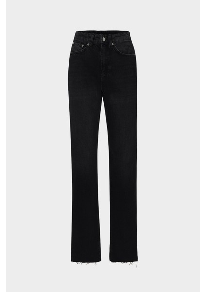 Açelyaokcu High Waist Straight Leg Düz Paça Dikişsiz Jean