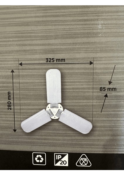 CT-1152 42W 6400K (Beyaz Işık) E27 Duylu LED Pervane Ampul (8 Adet)