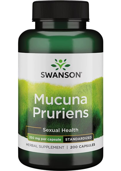 Dopa Mucuna Testo Booster Pruriens, 350 mg, 200 Capsules