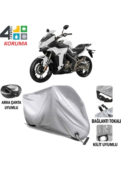 Zontes 310 x Branda Motosiklet Brandası Arka Çanta Bağlantı ve Kilit Uyumlu