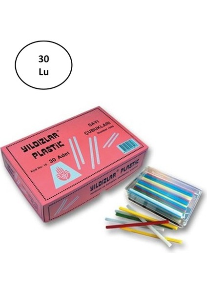 Yıldızlar Sayı Çubuğu Plastik Kutulu 30'lu