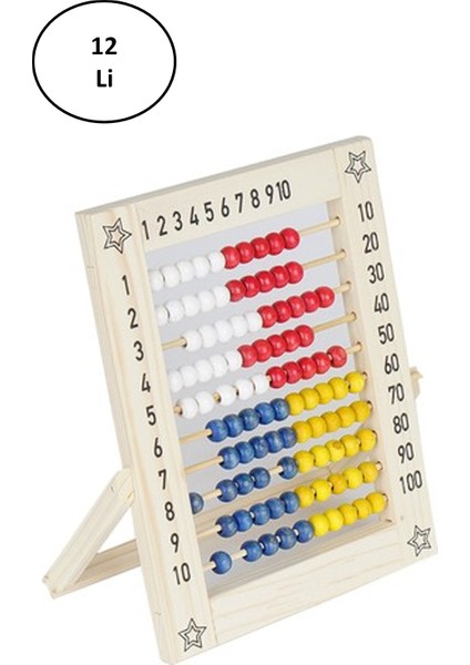 Abaküs Ahşap 12'li