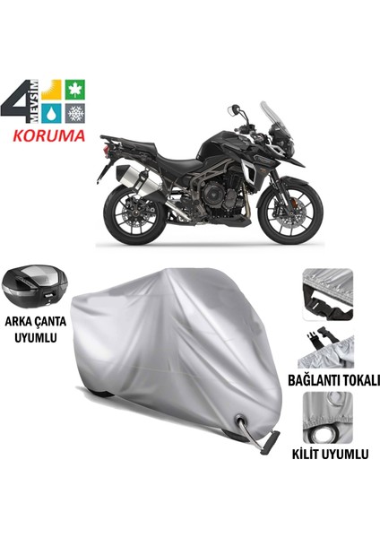 Triumph Tiger Explorer Xr Branda Motosiklet Brandası Arka Çanta Bağlantı ve Kilit Uyumlu