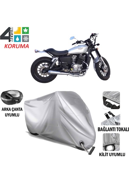 Regal Raptor Dd 250E-2A Branda Motosiklet Brandası Arka Çanta Bağlantı ve Kilit Uyumlu