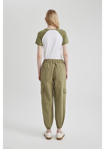 Coool Jogger Pantolon Gabardin Kumaş Normal Bel Basic Düz Kargo Cepli B0454AX24SP