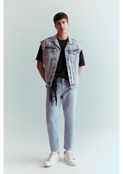 90's Slim Fit Dar Kalıp Yüksek Bel Dar Paça Jean Pantolon C1816AX24SP