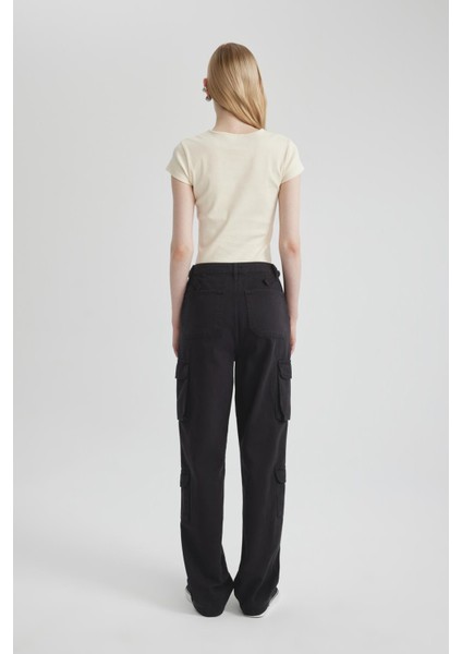 Coool Straight Fit Gabardin Pantolon Kargo Cepli B7611AX24SP