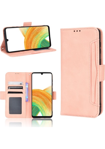 Ile Uyumlu Samsung Galaxy A33 5g Kredi Kartı Tutuculu Kickstand Koruyucu Cüzdan Kılıfı, Flip Folyo Kitap Pu Deri Darbeye Dayanıklı Kapak (Yurt Dışından) fırsatları