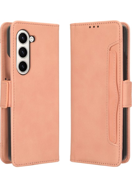 Ile Uyumlu Samsung Galaxy Z Fold 5 Kredi Kartı Tutuculu Kickstand Koruyucu Cüzdan Kılıfı, Flip Folyo Kitap Pu Deri Darbeye Dayanıklı Kapak (Yurt Dışından)