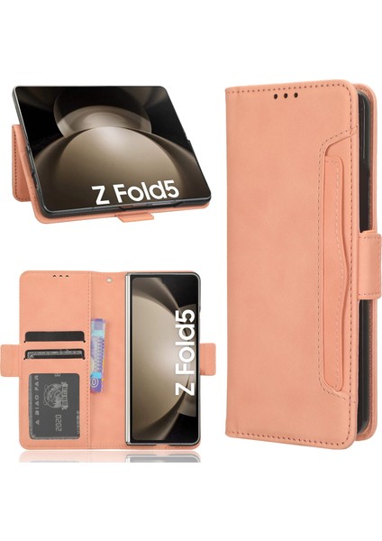 Ile Uyumlu Samsung Galaxy Z Fold 5 Kredi Kartı Tutuculu Kickstand Koruyucu Cüzdan Kılıfı, Flip Folyo Kitap Pu Deri Darbeye Dayanıklı Kapak (Yurt Dışından) fırsatları