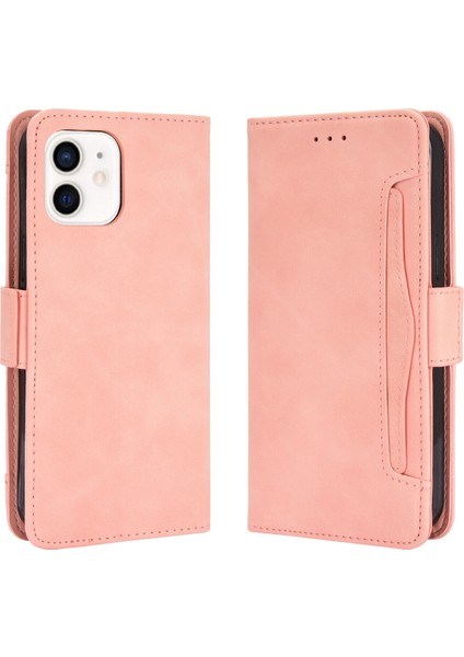 Ile Uyumlu iPhone 12 Mini Kredi Kartı Tutuculu Kickstand Koruyucu Cüzdan Kılıfı, Flip Folyo Kitap Pu Deri Darbeye Dayanıklı Kapak (Yurt Dışından)