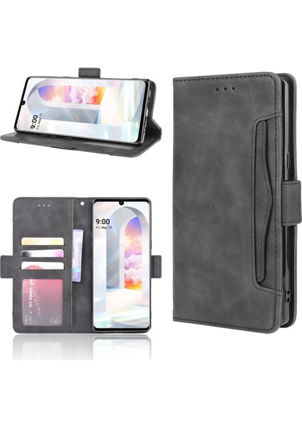 Ile Uyumlu Lg Velvet Kredi Kartı Tutuculu Kickstand Koruyucu Cüzdan Kılıfı, Flip Folyo Kitap Pu Deri Darbeye Dayanıklı Kapak (Yurt Dışından)