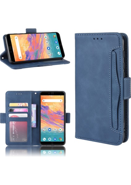 Ile Uyumlu Umidigi A3S Kredi Kartı Tutuculu Kickstand Koruyucu Cüzdan Kılıfı, Flip Folyo Kitap Pu Deri Darbeye Dayanıklı Kapak (Yurt Dışından)