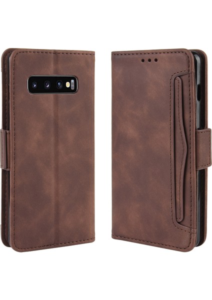 Ile Uyumlu Samsung Galaxy S10 Kredi Kartı Tutuculu Kickstand Koruyucu Cüzdan Kılıfı, Flip Folyo Kitap Pu Deri Darbeye Dayanıklı Kapak (Yurt Dışından) fiyatları