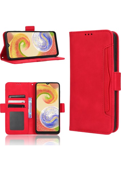 Ile Uyumlu Samsung Galaxy A04 Kredi Kartı Tutuculu Kickstand Koruyucu Cüzdan Kılıfı, Flip Folyo Kitap Pu Deri Darbeye Dayanıklı Kapak (Yurt Dışından) fırsatları
