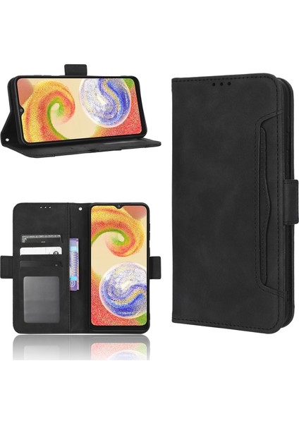 Ile Uyumlu Samsung Galaxy A04 Kredi Kartı Tutuculu Kickstand Koruyucu Cüzdan Kılıfı, Flip Folyo Kitap Pu Deri Darbeye Dayanıklı Kapak (Yurt Dışından) fırsatları