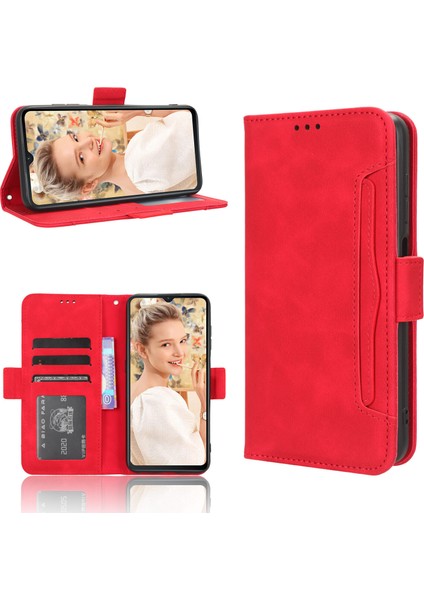 Ile Uyumlu Oukitel C32 Kredi Kartı Tutuculu Kickstand Koruyucu Cüzdan Kılıfı, Flip Folyo Kitap Pu Deri Darbeye Dayanıklı Kapak (Yurt Dışından)