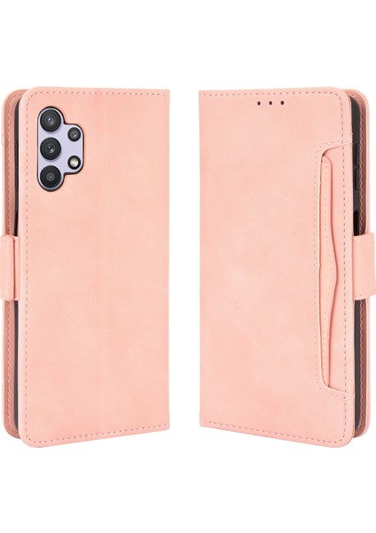 Ile Uyumlu Samsung Galaxy A32 5g Kredi Kartı Tutuculu Kickstand Koruyucu Cüzdan Kılıfı, Flip Folyo Kitap Pu Deri Darbeye Dayanıklı Kapak (Yurt Dışından)