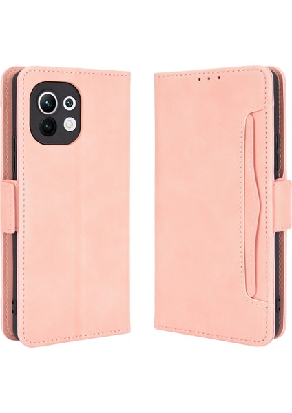 Ile Uyumlu Xiaomi Mi 11 Kredi Kartı Tutuculu Kickstand Koruyucu Cüzdan Kılıfı, Flip Folyo Kitap Pu Deri Darbeye Dayanıklı Kapak (Yurt Dışından)