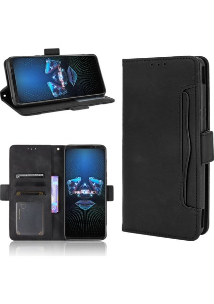 Ile Uyumlu Asus Rog Phone 5 Kredi Kartı Tutuculu Kickstand Koruyucu Cüzdan Kılıfı, Flip Folyo Kitap Pu Deri Darbeye Dayanıklı Kapak (Yurt Dışından) fırsatları