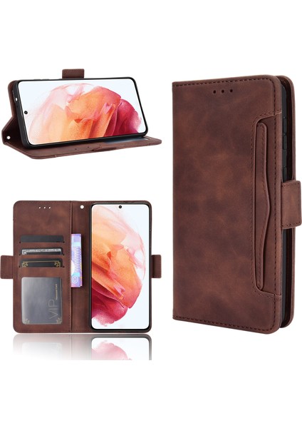 Ile Uyumlu Samsung Galaxy S21 Kredi Kartı Tutuculu Kickstand Koruyucu Cüzdan Kılıfı, Flip Folyo Kitap Pu Deri Darbeye Dayanıklı Kapak (Yurt Dışından) fırsatları
