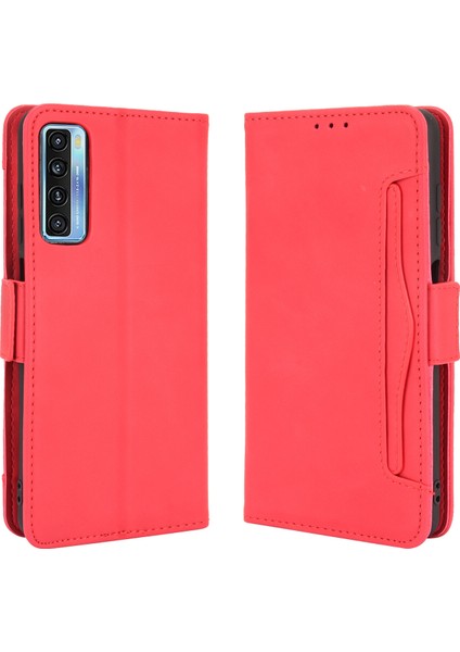 Ile Uyumlu Tcl 20 5G/20L/20S Kredi Kartı Tutuculu Kickstand Koruyucu Cüzdan Kılıfı, Flip Folyo Kitap Pu Deri Darbeye Dayanıklı Kapak (Yurt Dışından)