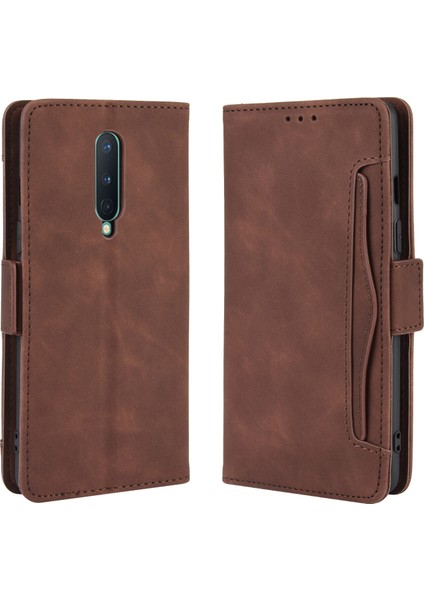 Ile Uyumlu Oneplus 8 Kredi Kartı Tutuculu Kickstand Koruyucu Cüzdan Kılıfı, Flip Folyo Kitap Pu Deri Darbeye Dayanıklı Kapak (Yurt Dışından)