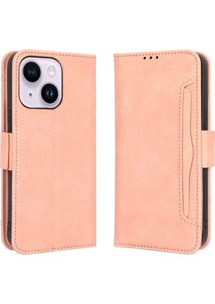 Ile Uyumlu iPhone 15 Plus Kredi Kartı Tutuculu Kickstand Koruyucu Cüzdan Kılıfı, Flip Folyo Kitap Pu Deri Darbeye Dayanıklı Kapak (Yurt Dışından)