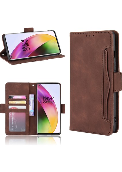 Ile Uyumlu Oneplus 8 Kredi Kartı Tutuculu Kickstand Koruyucu Cüzdan Kılıfı, Flip Folyo Kitap Pu Deri Darbeye Dayanıklı Kapak (Yurt Dışından) fırsatları