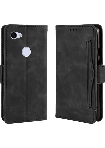 Ile Uyumlu Google Pixel 3A Xl Kredi Kartı Tutuculu Kickstand Koruyucu Cüzdan Kılıfı, Flip Folyo Kitap Pu Deri Darbeye Dayanıklı Kapak (Yurt Dışından)