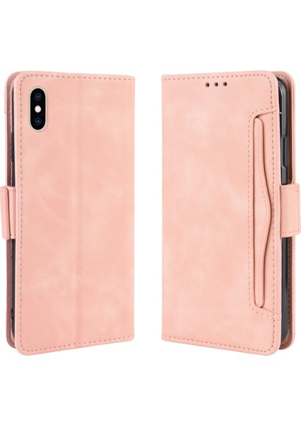 Ile Uyumlu iPhone X/xs Kredi Kartı Tutuculu Kickstand Koruyucu Cüzdan Kılıfı, Flip Folyo Kitap Pu Deri Darbeye Dayanıklı Kapak (Yurt Dışından)
