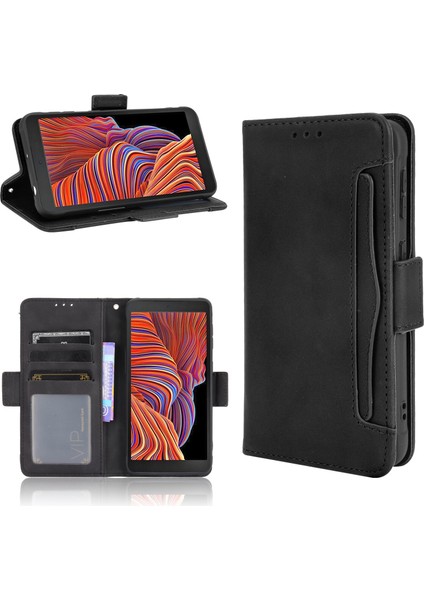 Ile Uyumlu Samsung Galaxy Xcover 5 Kredi Kartı Tutuculu Kickstand Koruyucu Cüzdan Kılıfı, Flip Folyo Kitap Pu Deri Darbeye Dayanıklı Kapak (Yurt Dışından) fırsatları