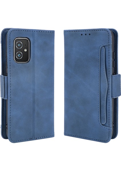 Ile Uyumlu Asus Zenfone 8 Kredi Kartı Tutuculu Kickstand Koruyucu Cüzdan Kılıfı, Flip Folyo Kitap Pu Deri Darbeye Dayanıklı Kapak (Yurt Dışından)