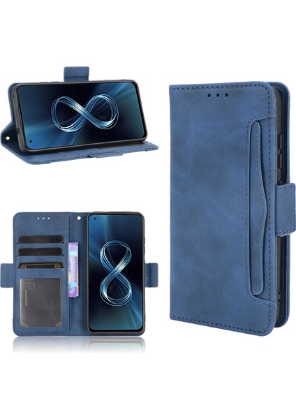 Ile Uyumlu Asus Zenfone 8 Kredi Kartı Tutuculu Kickstand Koruyucu Cüzdan Kılıfı, Flip Folyo Kitap Pu Deri Darbeye Dayanıklı Kapak (Yurt Dışından) fırsatları